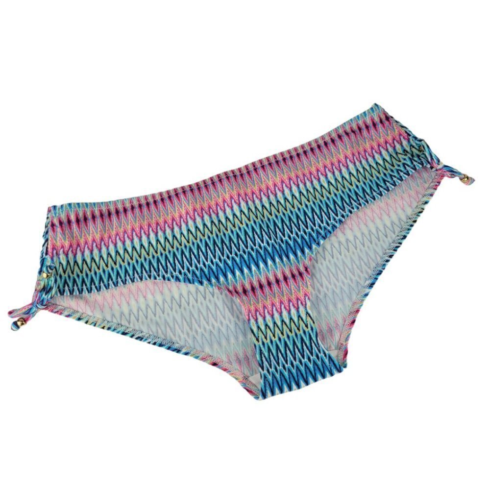 NWT Dorina Aqua Acapulco Bikini Hipster Bottom Bright Rose Graphic L